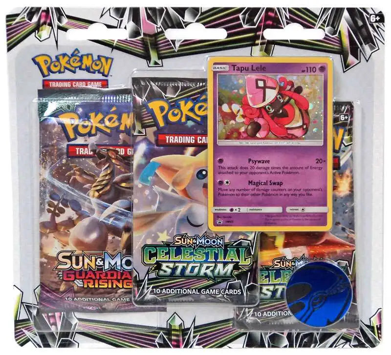Pokemon Sun & Moon: Celestial Storm 3-Pack Blister - Tapu Lele