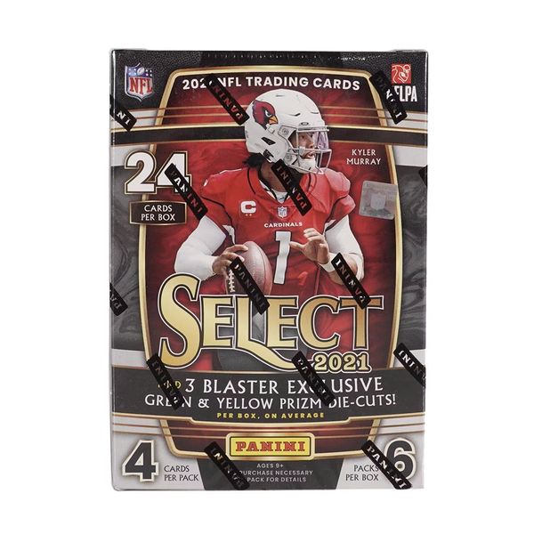 2021 Panini Select Football 6-Pack Blaster Box (Green & Yellow Prizms!)