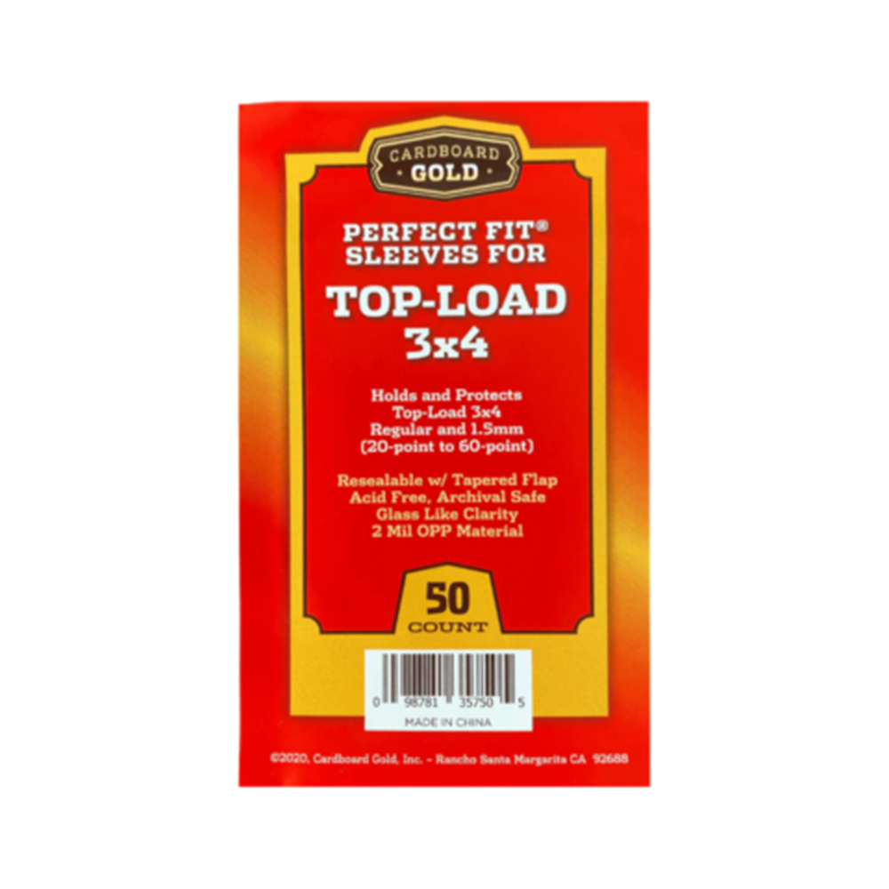 CardBoard Gold Perfect Fit Sleeves For Toploader